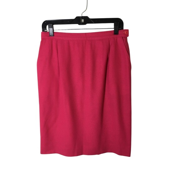 Pendleton Skirt Women's Size 12 Petite Red Stretch Waist Knee Length - Picture 1 of 7